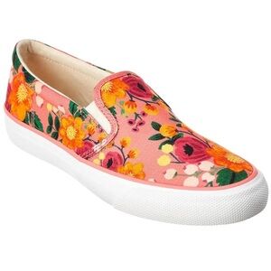 Keds Vibrant Floral Slip-On Sneakers - Pink and Yellow